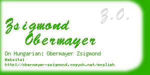 zsigmond obermayer business card